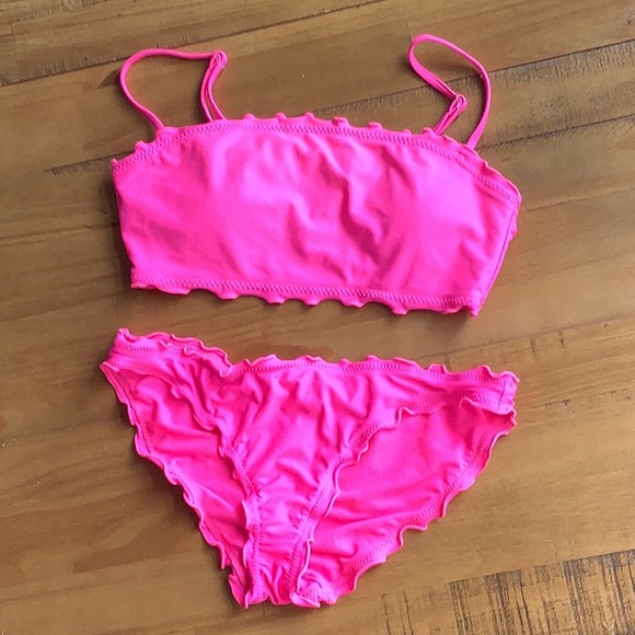No Boundaries Vibrant Pink Bikini Top and Bottoms - Picture 1 of 4